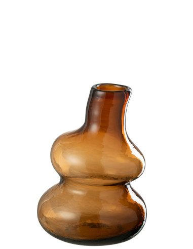 Vase Flacon Verre Marron PetitJ-Line