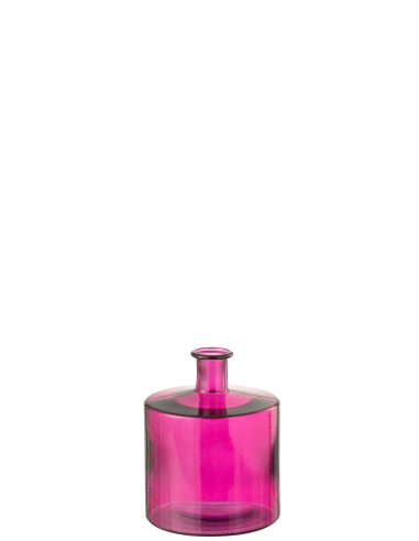 Vase Bouteille Verre Rose PetitJ-Line