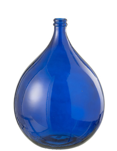 Vase Lisbonne en verre bleu grandJ-Line