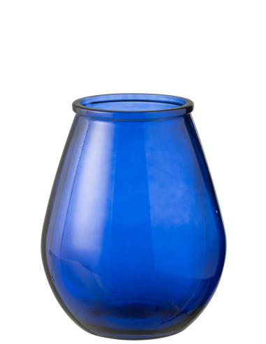 Vase Œuf Verre Bleu GrandJ-Line