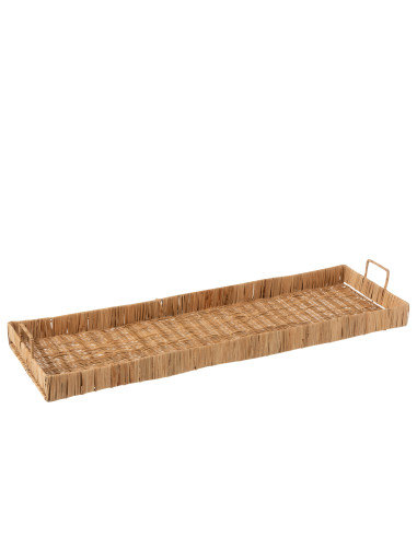 Plateau rectangulaire long en rotin naturelJ-Line