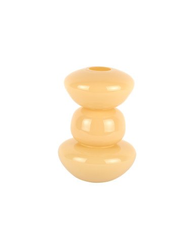 Vase Bulles - Jaune - 18x18x25cm