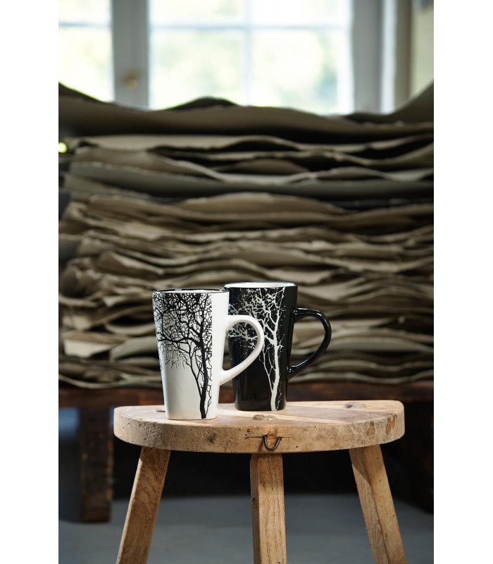 Mug XXL 0,50l Sable Blanc Motif Arbre - HØGEN